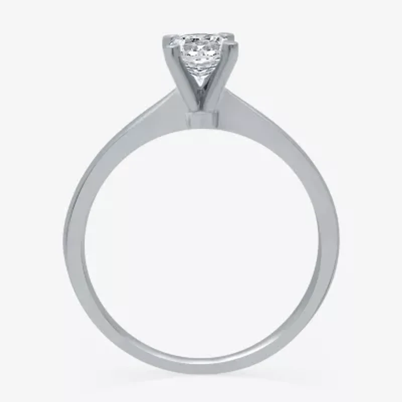 (H-I / I1) Womens 1/2 CT. Lab Grown White Diamond 10K Gold Round Solitaire Engagement Ring