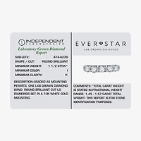 H-I / I1) Womens 1 1/2 CT. T.W. Lab Grown White Diamond 10K Gold 5-Stone Anniversary Band