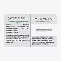 (H-I / I1) Womens 1/2 CT. T.W. Lab Grown White Diamond 10K Gold 5-Stone Anniversary Band