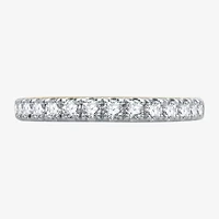 (H-I / I1) Womens 2MM 1/2 CT. T.W. Lab Grown White Diamond 10K Gold Wedding Band