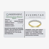 (H-I / I1) Womens 2MM 1/2 CT. T.W. Lab Grown White Diamond 10K Gold Wedding Band