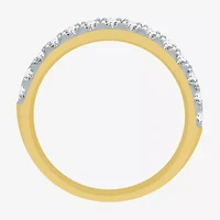 (H-I / I1) Womens 2MM 1/2 CT. T.W. Lab Grown White Diamond 10K Gold Wedding Band