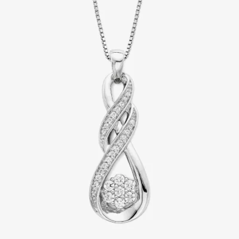 Diamond Blossom 1/4 CT.T.W. Natural Diamond Swirl Pendant Necklace