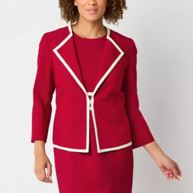Black Label by Evan-Picone Womens Classic Fit Suit Jacket