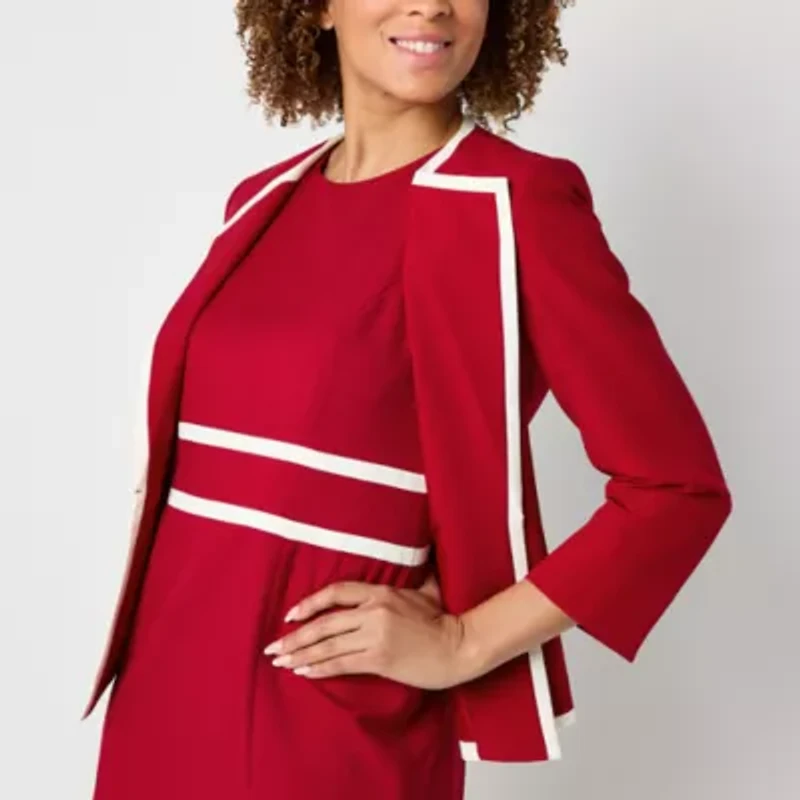 Black Label by Evan-Picone Womens Classic Fit Suit Jacket