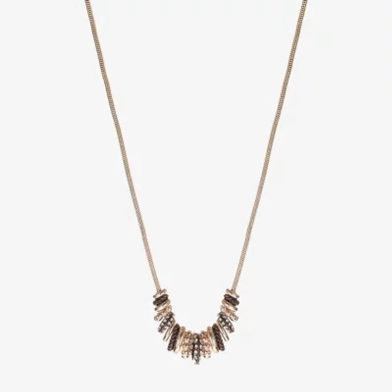 Liz Claiborne Womens Black 17 Inch Collar Necklace