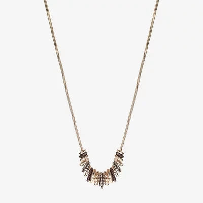 Liz Claiborne Womens Black 17 Inch Collar Necklace