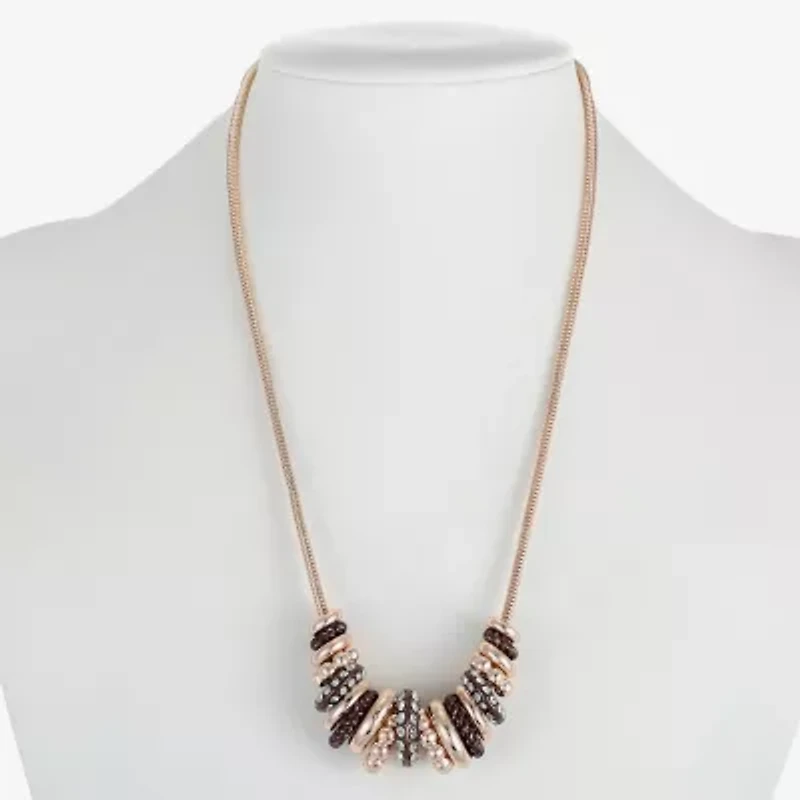 Liz Claiborne Womens Black 17 Inch Collar Necklace