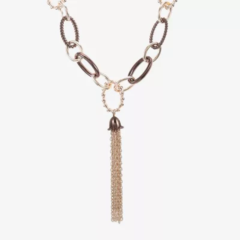Liz Claiborne Tassel Womens 20 Inch Y Necklace