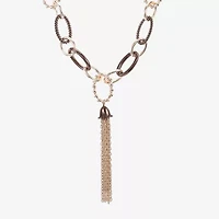 Liz Claiborne Tassel Womens 20 Inch Y Necklace