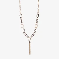 Liz Claiborne Tassel Womens 20 Inch Y Necklace