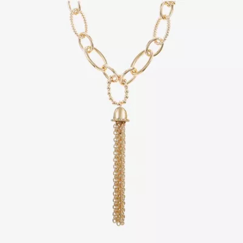 Liz Claiborne Tassel Womens 20 Inch Y Necklace