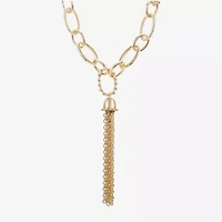 Liz Claiborne Tassel Womens 20 Inch Y Necklace
