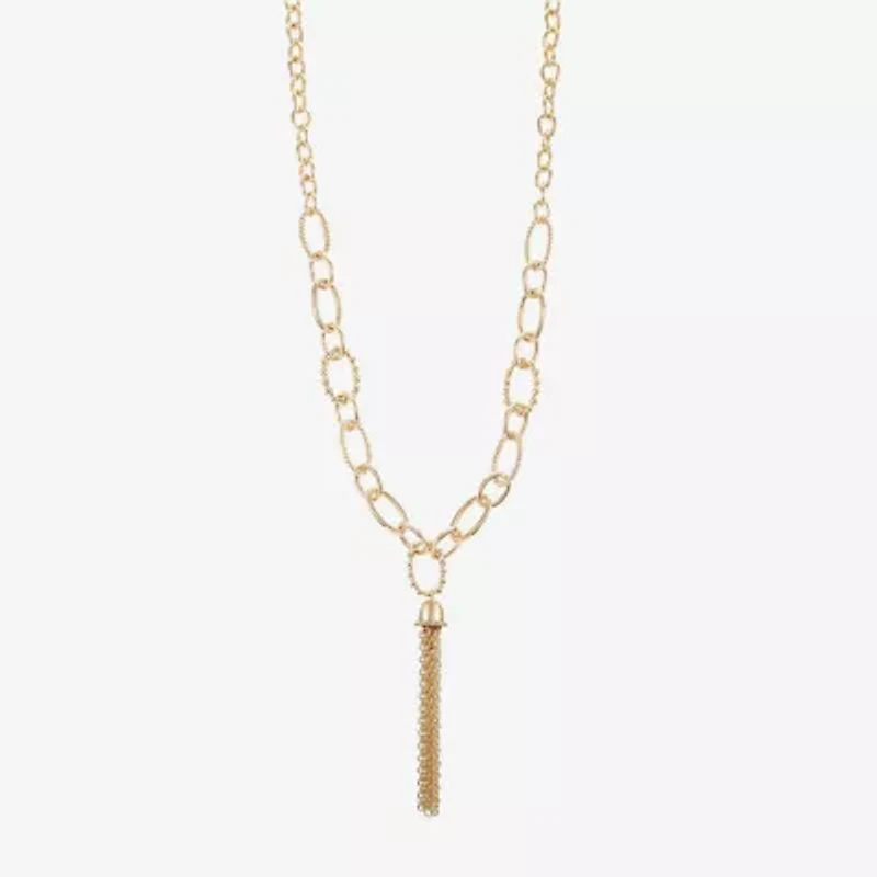 Liz Claiborne Tassel Womens 20 Inch Y Necklace