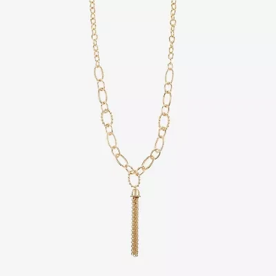 Liz Claiborne Tassel Womens 20 Inch Y Necklace