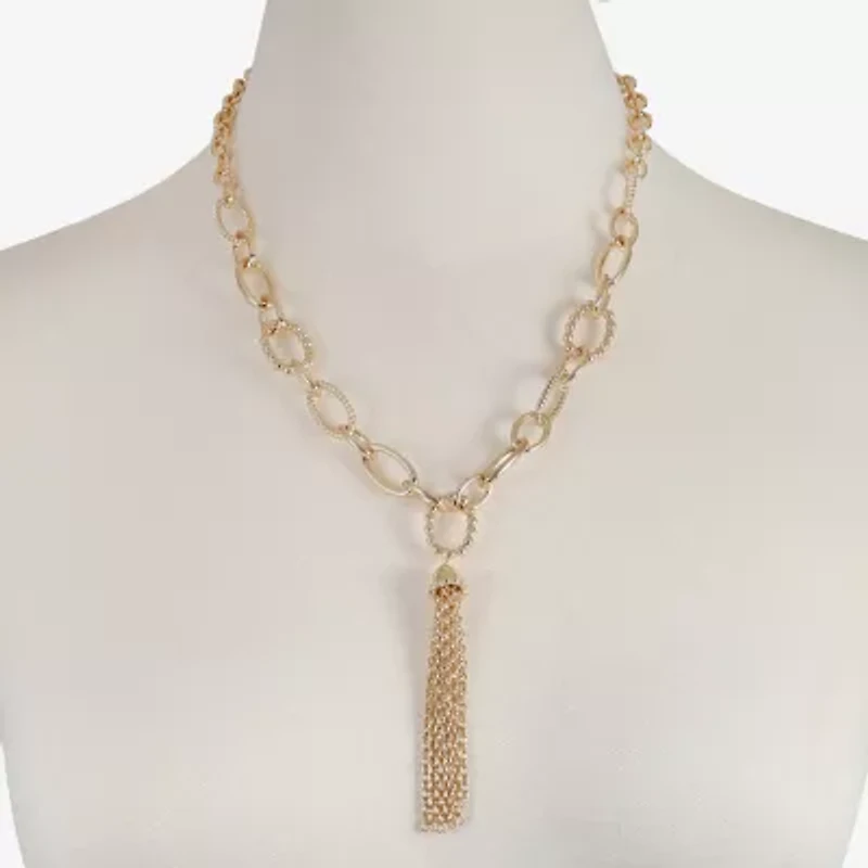 Liz Claiborne Tassel Womens 20 Inch Y Necklace