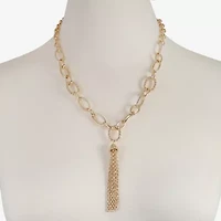 Liz Claiborne Tassel Womens 20 Inch Y Necklace