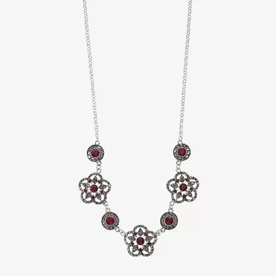 Liz Claiborne Silver Tone Womens 17 Inch Collar Necklace