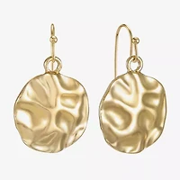 Liz Claiborne Hammered Womens Drop Earrings