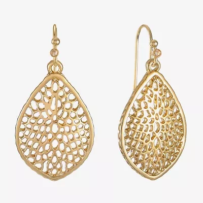 Liz Claiborne Filigree Womens Drop Earrings