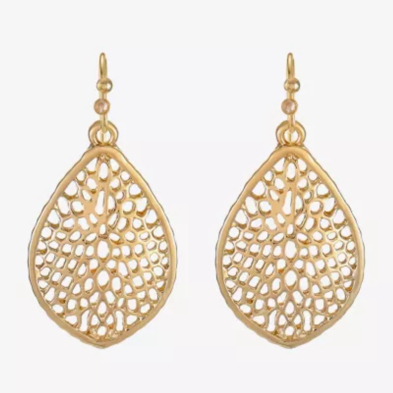 Liz Claiborne Filigree Womens Drop Earrings