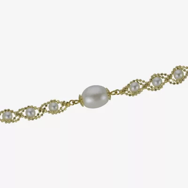 Cultured Freshwater Pearl 14K Gold Over Sterling Silver Brilliance Bead Necklace