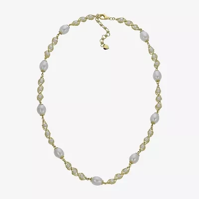 Cultured Freshwater Pearl 14K Gold Over Sterling Silver Brilliance Bead Necklace