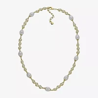 Cultured Freshwater Pearl 14K Gold Over Sterling Silver Brilliance Bead Necklace
