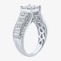 Womens CT. T.W. Natural White Diamond 10K Gold Engagement Ring