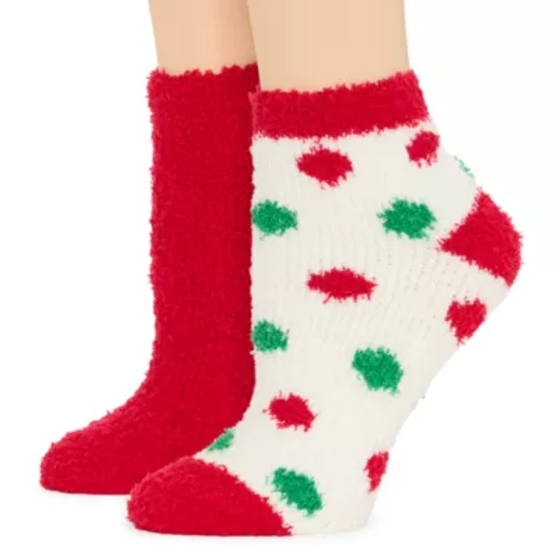 Mixit Cozy Womens 2 Pair Low Cut Socks