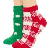 Mixit Cozy Womens 2 Pair Low Cut Socks