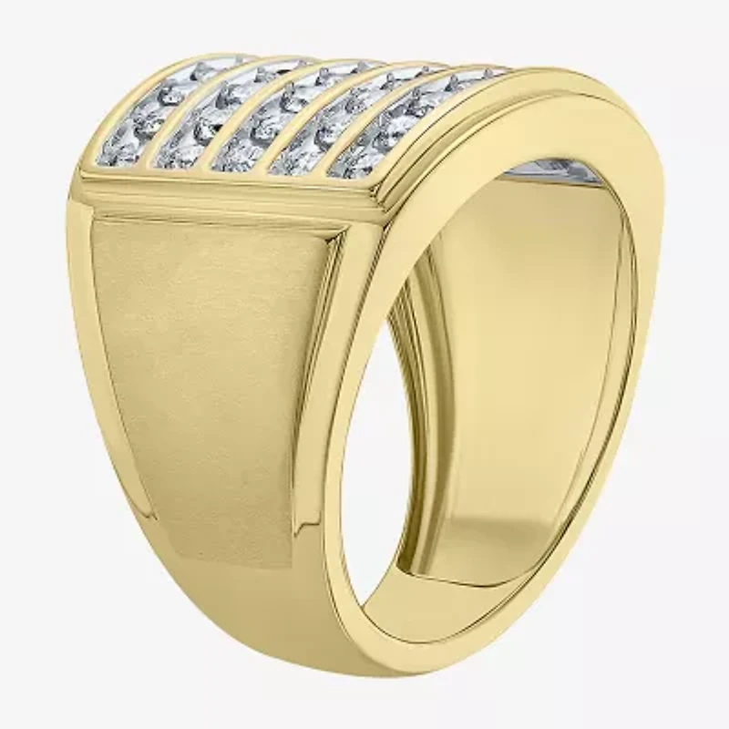 Mens 2 CT. T.W. Natural White Diamond 10K Gold Fashion Ring
