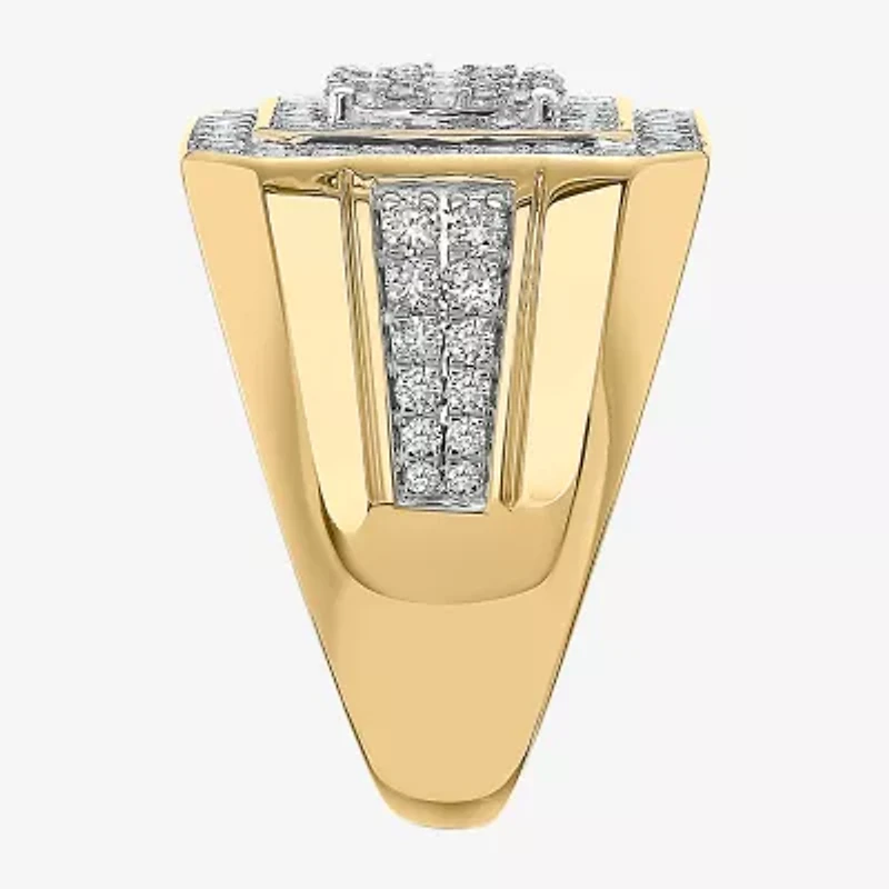 Mens 2 CT. T.W. Natural White Diamond 10K Gold Fashion Ring