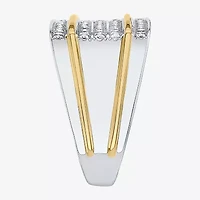 Mens 1/ CT. T.W. Natural White Diamond Sterling Silver Fashion Ring