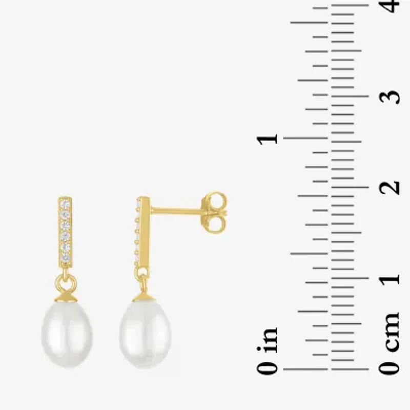 Yes Womens White Cultured Freshwater Pearl 2-pc. Pendant Necklace Set