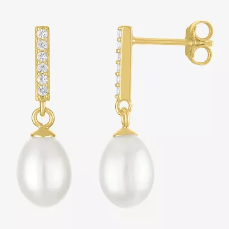 Yes Womens White Cultured Freshwater Pearl 2-pc. Pendant Necklace Set
