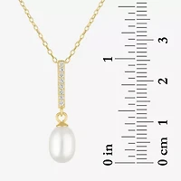 Yes Womens White Cultured Freshwater Pearl 2-pc. Pendant Necklace Set