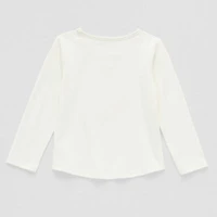 Okie Dokie Toddler & Little Girls Round Neck Long Sleeve Graphic T-Shirt