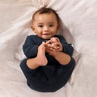 Carter's Baby Boys Crew Neck Long Sleeve Rib Jumpsuit