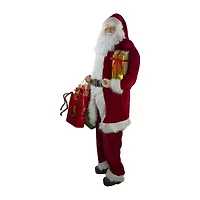72'' Red and White Santa Claus with Shopping Bags Christmas Figure