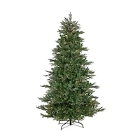 7.5' Pre-Lit Full Green Extend-A-Tree Adjustable Artificial Christmas Tree - Clear Lights