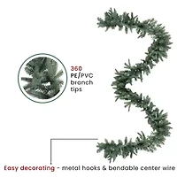 9' x 12'' Washington Frasier Fir Artificial Christmas Garland - Unlit