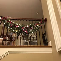 60'' Pre-Lit Eastern Pine Artificial Christmas Swag - Clear Lights