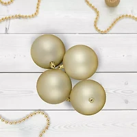 32ct Matte Champagne Gold Shatterproof Christmas Ball Ornaments 3.25'' (80mm)