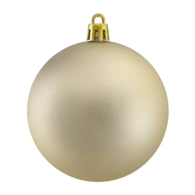 32ct Matte Champagne Gold Shatterproof Christmas Ball Ornaments 3.25'' (80mm)
