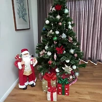 32'' Red and Gold Santa Claus with Gifts Christmas Figure