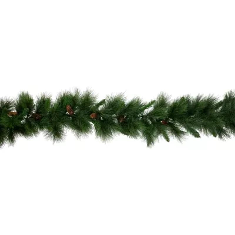 9' x 14'' White Valley Pine with Pine Cones Artificial Christmas Garland - Unlit