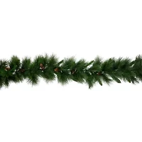 9' x 14'' White Valley Pine with Pine Cones Artificial Christmas Garland - Unlit