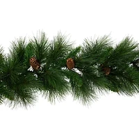 9' x 14'' White Valley Pine with Pine Cones Artificial Christmas Garland - Unlit