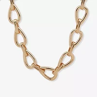 Worthington Gold Tone Womens 17 Inch Collar Necklace